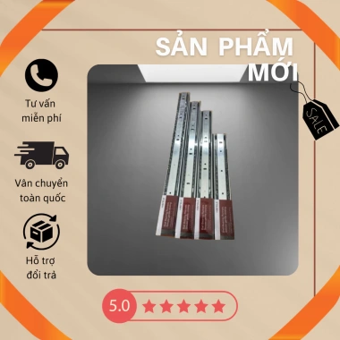 Ray Bi 3 tầng Hafele giảm chấn cho hộc kéo tủ gỗ, nhôm - Đủ kích thước, giá ưu đãi 104.000₫
