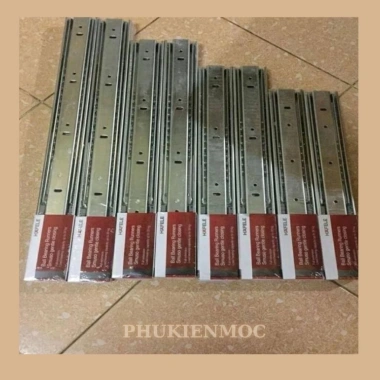 Ray Bi 3 tầng Hafele giảm chấn cho hộc kéo tủ gỗ, nhôm - Đủ kích thước, giá ưu đãi 104.000₫