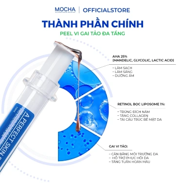 Retinol Mix Peel MOCHA - Peel da cải thiện mụn, nám, dưỡng da tại nhà, mua 1 tặng 3 chỉ 350.000₫