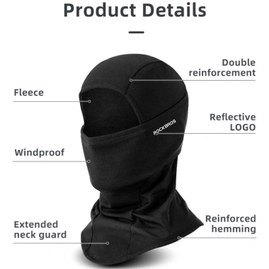 Rockbros Balaclava Lông Cừu Chống Gió Giữ Nhiệt - Mặt Nạ Mùa Đông Cho Xe Đạp và Trượt Tuyết, Giá Ưu Đãi 152k
