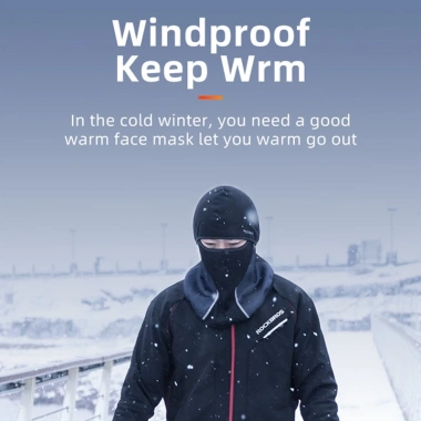 Rockbros Balaclava Lông Cừu Chống Gió Giữ Nhiệt - Mặt Nạ Mùa Đông Cho Xe Đạp và Trượt Tuyết, Giá Ưu Đãi 152k