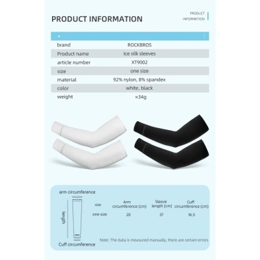 ROCKBROS Găng Cánh Tay Chống Nắng Lụa Lạnh Thoáng Khí Thoải Mái Giá 51.437₫ 5 ROCKBROS Găng Cánh Tay Chống Nắng Lụa Lạnh Thoáng Khí Thoải Mái Giá 51.437₫ 5