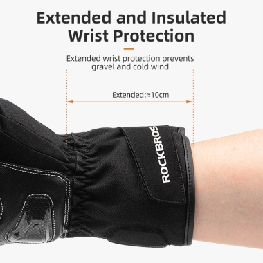 ROCKBROS Găng Tay Dày Da Chống Rơi Windbreak Xe Máy Nam Rider - Giá ưu đãi 862k 5