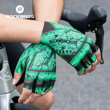 Rockbros Ice Silk Găng Tay Nửa Ngón SBR Palm Pad Chống Trượt, Chống Sốc, Co Giãn, Thoáng Khí cho MTB & Đường Bộ – Giá ưu đãi 309.899₫