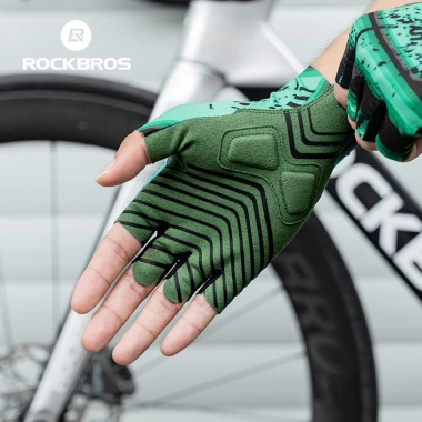 Rockbros Ice Silk Găng Tay Nửa Ngón SBR Palm Pad Chống Trượt, Chống Sốc, Co Giãn, Thoáng Khí cho MTB & Đường Bộ – Giá ưu đãi 309.899₫