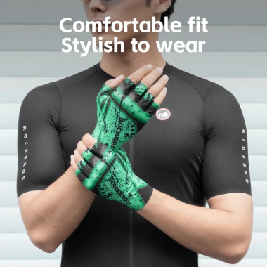 Rockbros Ice Silk Găng Tay Nửa Ngón SBR Palm Pad Chống Trượt, Chống Sốc, Co Giãn, Thoáng Khí cho MTB & Đường Bộ – Giá ưu đãi 309.899₫