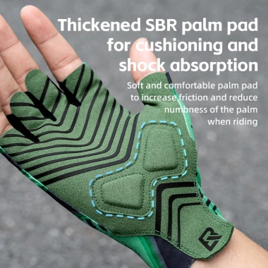 Rockbros Ice Silk Găng Tay Nửa Ngón SBR Palm Pad Chống Trượt, Chống Sốc, Co Giãn, Thoáng Khí cho MTB & Đường Bộ – Giá ưu đãi 309.899₫