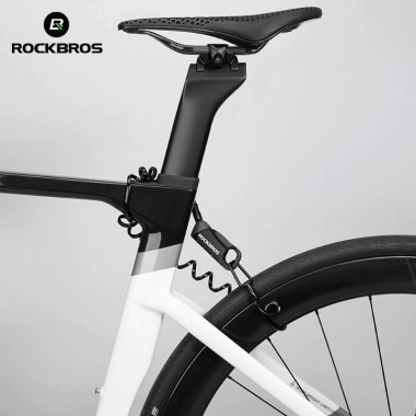 ROCKBROS Mũ Bảo Hiểm Xe Máy Di Động Khóa Mật Khẩu 120CM Nhẹ Bền Chống Trộm Hợp Kim MTB