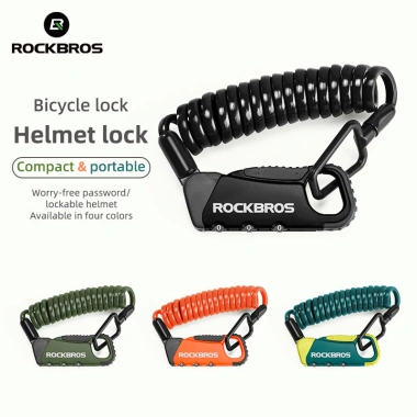 ROCKBROS Mũ Bảo Hiểm Xe Máy Di Động Khóa Mật Khẩu 120CM Nhẹ Bền Chống Trộm Hợp Kim MTB