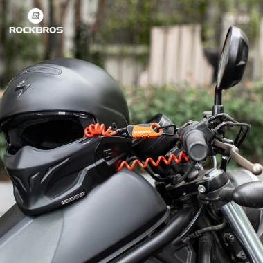 ROCKBROS Mũ Bảo Hiểm Xe Máy Di Động Khóa Mật Khẩu 120CM Nhẹ Bền Chống Trộm Hợp Kim MTB