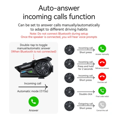 ROCKBROS Tai Nghe Bluetooth 6.0 cho Xe Máy - 200h Pin, IP56, Liên Lạc 300m, Giá 783.838đ 5