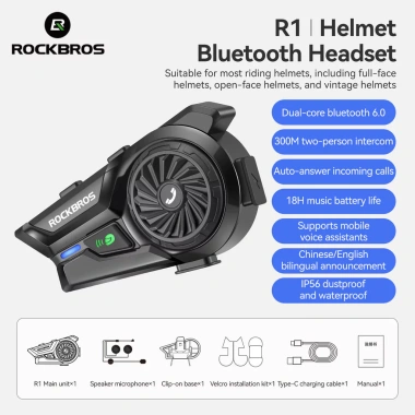 ROCKBROS Tai Nghe Bluetooth 6.0 cho Xe Máy - 200h Pin, IP56, Liên Lạc 300m, Giá 783.838đ 10