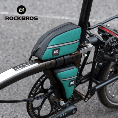 Rockbros Túi Gấp Xe Đạp Tam Giác Chống Mài Mòn Bền Đựng Phụ Kiện MTB Đường Bộ Dụng Cụ Di Động 3