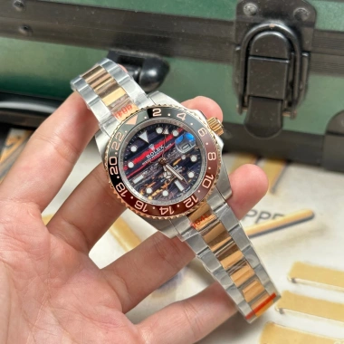 Rolex GMT Master II Tiger Iron Dial 41mm Cơ Auto Núm Zen, Khoá Gập, Niềng Xoay Giá Ưu Đãi 2.550.000 VND