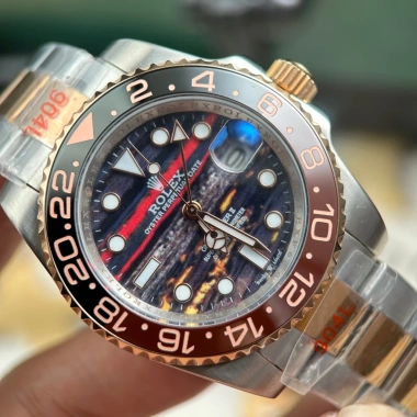 Rolex GMT Master II Tiger Iron Dial 41mm Cơ Auto Núm Zen, Khoá Gập, Niềng Xoay Giá Ưu Đãi 2.550.000 VND