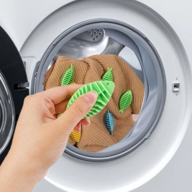 ROLY 1/5 Bóng Làm Mềm & Giặt Hình Cá – Dụng Cụ Vệ Sinh Quần Áo Tái Sử Dụng 6