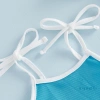 Romper Cami Bé Gái Aqua Không Tay Ruffle Trim và Mũ Bơi, Thích Hợp Bể Bơi và Biển 7