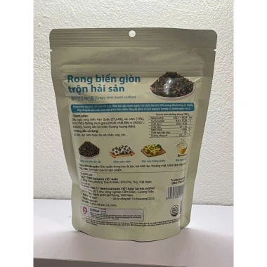 Rong biển ăn liền O'Food giòn trộn hải sản - Combo 2/5 gói, đồ ăn vặt tiện lợi, giảm còn 48.5k