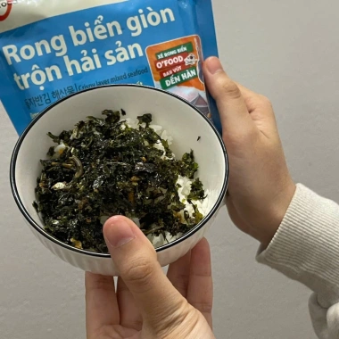 Rong biển ăn liền O'Food giòn trộn hải sản - Combo 2/5 gói, đồ ăn vặt tiện lợi, giảm còn 48.5k