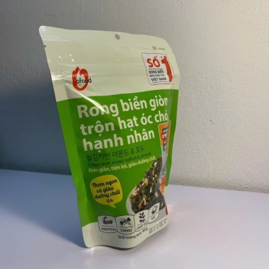 Rong Biển ăn liền O'Food Giòn Trộn Óc Chó Hạnh Nhân - Combo 2-5 gói, đồ ăn vặt tiện lợi