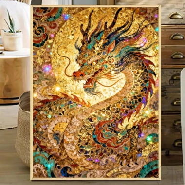 Rồng Trung Quốc Thêu Chữ Thập 2.026 - Bộ Handmade Cách Mới Ren, Giá 316.648