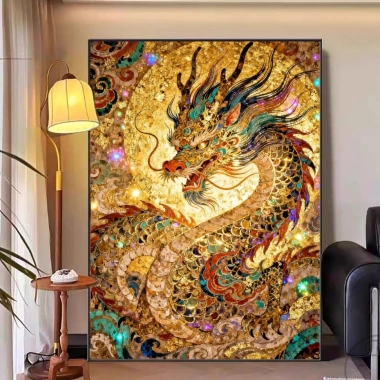 Rồng Trung Quốc Thêu Chữ Thập 2.026 - Bộ Handmade Cách Mới Ren, Giá 316.648