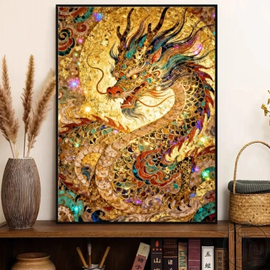 Rồng Trung Quốc Thêu Chữ Thập 2.026 - Bộ Handmade Cách Mới Ren, Giá 316.648