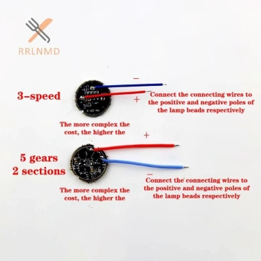 RRLNMD 1-3-5Mode Q5 XPE R3 LED 3W – Trình điều khiển 3.7V không đổi, sạc lại, chip máy biến áp chiếu sáng mới 8