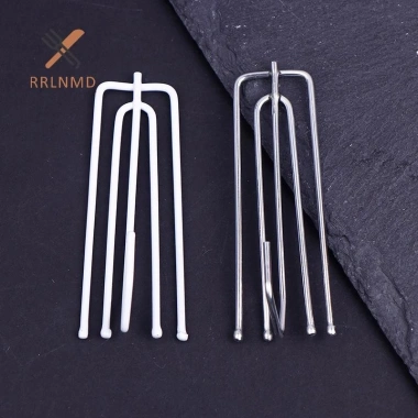 Rrlnmd 15 chiếc thép không gỉ bốn nĩa móc rèm, vòng kẹp, rem treo giá 31.460₫ 4