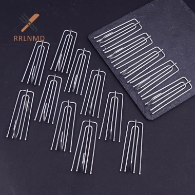 Rrlnmd 15 chiếc thép không gỉ bốn nĩa móc rèm, vòng kẹp, rem treo giá 31.460₫ 6