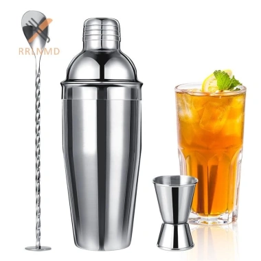 Rrlnmd 24oz 750ml Cocktail Bar - Bộ bình lắc, máy trộn, Jigger, thìa trộn, lọc - Dành cho người mới - Giá 288.310 VND