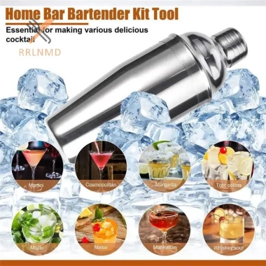 Rrlnmd 24oz 750ml Cocktail Bar - Bộ bình lắc, máy trộn, Jigger, thìa trộn, lọc - Dành cho người mới - Giá 288.310 VND