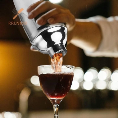 Rrlnmd 24oz 750ml Cocktail Bar - Bộ bình lắc, máy trộn, Jigger, thìa trộn, lọc - Dành cho người mới - Giá 288.310 VND