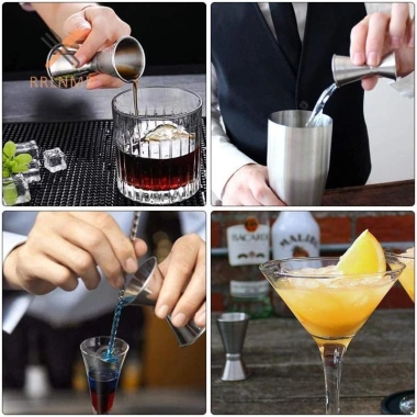 Rrlnmd 24oz 750ml Cocktail Bar - Bộ bình lắc, máy trộn, Jigger, thìa trộn, lọc - Dành cho người mới - Giá 288.310 VND