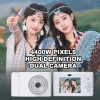 Rrlnmd 44MP Mini CCD Máy Ảnh 4K 8X Zoom Ống Kính Đôi Thẻ Nhớ Quà Tặng Bé Gái Du Lịch