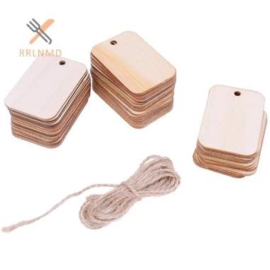 RRLNMD 50 Vật Trang Trí Gỗ Ván Thẻ Nhãn Tấm DIY Khắc Thủ Công Giá 51.040 VNĐ