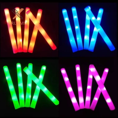 Rrlnmd 6 Cái Gậy LED RGB Đa Màu, Bọt Dính Cổ Vũ - Tiệc Sinh Nhật, Cưới - 57.970₫