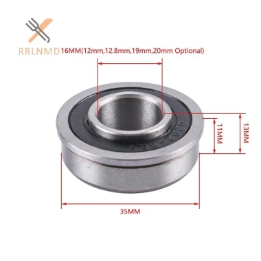 Rrlnmd F6.202-2RS Mặt bích ABEC-1 Rãnh sâu xe đẩy sân vườn Bóng con dấu Wheelb mới