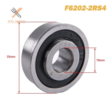 Rrlnmd F6.202-2RS Mặt bích ABEC-1 Rãnh sâu xe đẩy sân vườn Bóng con dấu Wheelb mới