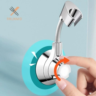 Rrlnmd Hút Cốc Tắm, Đầu Tắm Điều Chỉnh, Giá Đỡ Vòi Phun Cầm Tay, Đục Lỗ, Nhiều Góc Xoay, Vòi Hoa Sen - 99.330₫