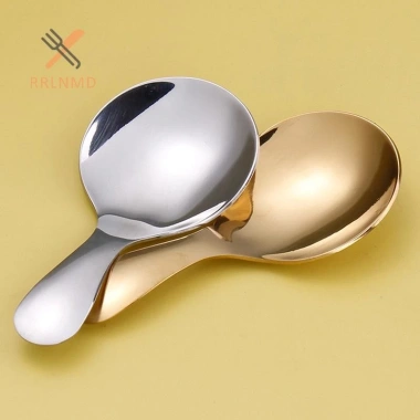 Rrlnmd Thìa Inox Tay Ngắn Kem Trà Cà Phê và Thìa Trẻ Em Muỗng Mới Ưu Đãi 34.320₫