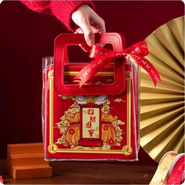 Ruy băng dập nóng đỏ - Bao bì quà tặng năm mới, trang trí bánh và bó hoa, 52.098đ 2