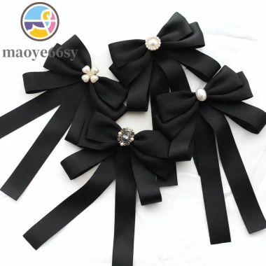 Ruy Băng Đen MAOYE66SY - Hạt Nơ Đen, Ngọc Trai, Lễ Tang Tưởng Niệm - 79.920₫