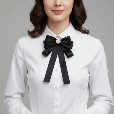 Ruy Băng Đen MAOYE66SY - Hạt Nơ Đen, Ngọc Trai, Lễ Tang Tưởng Niệm - 79.920₫