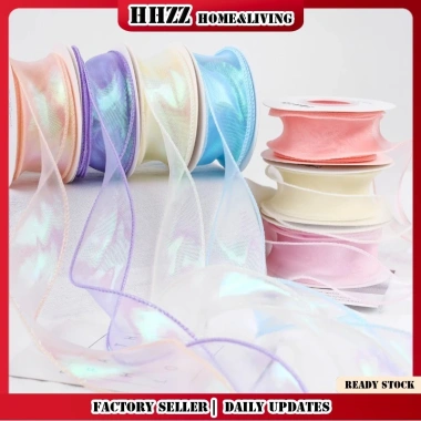 Ruy băng satin phẳng đuôi cá 4cm/10mm sợi sóng cạnh gói hoa quà tặng trang trí bánh sinh nhật 45.990đ
