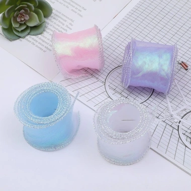 Ruy băng satin phẳng đuôi cá 4cm/10mm sợi sóng cạnh gói hoa quà tặng trang trí bánh sinh nhật 45.990đ