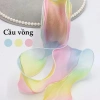 Ruy băng voan cầu vồng viền sóng 6cm cao cấp - Giá chỉ 25.000, màu sắc rực rỡ, độ bền cao 9