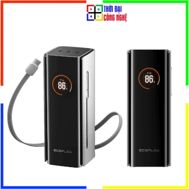 Sạc dự phòng EcoFlow RAPID 20.000mAh 230W - Cáp C 100W, sạc Laptop & MacBook, bảo hành 24 tháng