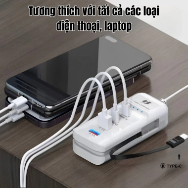 Sạc nhanh 5 trong 1 MONQIQI đa năng bảo vệ thiết bị, sạc đồng thời 5 điện thoại - Giá 120.000 VND