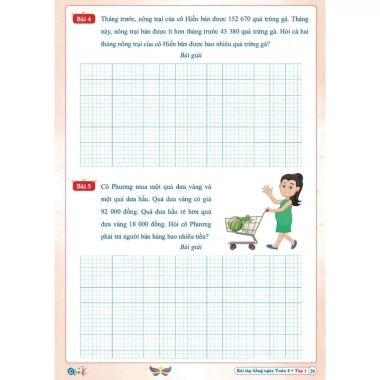 Sách - Bài Tập Hằng Ngày Toán Lớp 4 - Tập 1 - Cánh Diều (1 cuốn)
